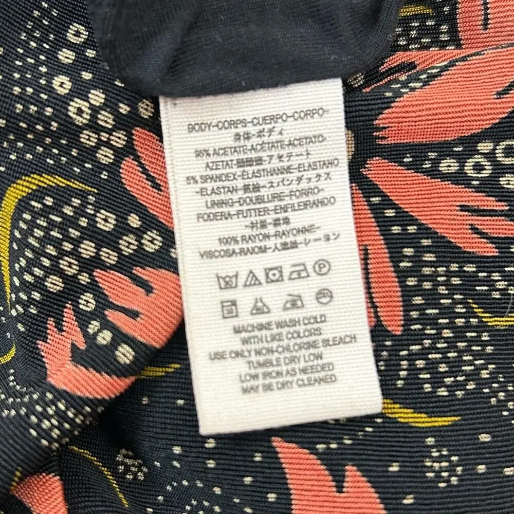 Free People Floral Black‎ and Pink Party Dress